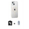 MARSİLYAN™- iPhone 14 Kılıf Yörünge Koleksiyonu - Siyah Joko Magic 5D Cam + PVD Metal Kamera Lens - YL