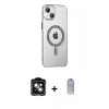 MARSİLYAN™- iPhone 14 Kılıf Yörünge Koleksiyonu - Siyah Joko Magic 5D Cam + PVD Metal Kamera Lens - YL