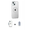 MARSİLYAN™- iPhone 14 Kılıf Yörünge Koleksiyonu - Siyah Joko Magic 5D Cam + Shine Kamera Lens - MI