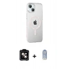 MARSİLYAN™- iPhone 14 Kılıf Yörünge Koleksiyonu - Siyah Joko Magic 5D Cam + PVD Metal Kamera Lens - TU