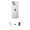 MARSİLYAN™- iPhone 14 Kılıf Yörünge Koleksiyonu - Siyah Joko Magic 5D Hayalet Cam + Diamond Kamera Lens - SABE