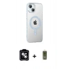 MARSİLYAN™- iPhone 14 Kılıf Yörünge Koleksiyonu - Siyah Joko Magic 5D Hayalet Cam + PVD Metal Kamera Lens - GS
