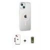 MARSİLYAN™- iPhone 14 Kılıf Yörünge Koleksiyonu - Siyah Joko Magic 5D Hayalet Cam + Shine Kamera Lens - KI
