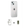 MARSİLYAN™- iPhone 14 Kılıf Yörünge Koleksiyonu - Siyah Joko Magic 5D Hayalet Cam + Shine Kamera Lens - GD