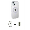 MARSİLYAN™- iPhone 14 Kılıf Yörünge Koleksiyonu - Siyah Joko Magic 5D Hayalet Cam + Shine Kamera Lens - GD