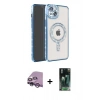 MARSİLYAN™- iPhone 14 Kılıf Zirve Doku Prime - Şeffaf 360 Full Body Arka Koruyucu + Raze Metal Kamera Lens - MR