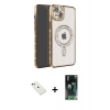 MARSİLYAN™- iPhone 14 Kılıf Zirve Doku Prime - Şeffaf 360 Full Body Arka Koruyucu + Diamond Kamera Lens - YL
