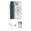 MARSİLYAN™- iPhone 14 Kılıf Zirve Doku Prime - Siyah Bilvis 5in1 3D Magic Cam Ekran Koruyucu + Diamond Kamera Lens - PE