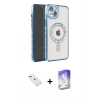 MARSİLYAN™- iPhone 14 Kılıf Zirve Doku Prime - Siyah Bilvis 5in1 3D Magic Cam Ekran Koruyucu + Diamond Kamera Lens - YL