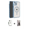 MARSİLYAN™- iPhone 14 Kılıf Zirve Doku Prime - Siyah Bilvis Hayalet Cam Ekran Koruyucu + Shine Kamera Lens - YL
