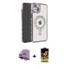 MARSİLYAN™- iPhone 14 Kılıf Zirve Doku Prime - Siyah Buffer Cam Ekran Koruyucu + Raze Metal Kamera Lens - GS