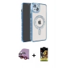 MARSİLYAN™- iPhone 14 Kılıf Zirve Doku Prime - Siyah Buffer Cam Ekran Koruyucu + Raze Metal Kamera Lens - KI