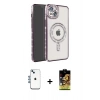 MARSİLYAN™- iPhone 14 Kılıf Zirve Doku Prime - Siyah Buffer Cam Ekran Koruyucu + Shine Kamera Lens - MI