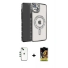 MARSİLYAN™- iPhone 14 Kılıf Zirve Doku Prime - Siyah Buffer Cam Ekran Koruyucu + Shine Kamera Lens - YL