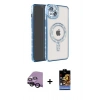 MARSİLYAN™- iPhone 14 Kılıf Zirve Doku Prime - Siyah Buffer Hayalet Cam Ekran Koruyucu + Raze Metal Kamera Lens - SH
