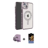 MARSİLYAN™- iPhone 14 Kılıf Zirve Doku Prime - Siyah Buffer Hayalet Cam Ekran Koruyucu + Raze Metal Kamera Lens - MR
