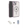 MARSİLYAN™- iPhone 14 Kılıf Zirve Doku Prime - Siyah Joko Magic 5D Cam + Diamond Kamera Lens - KI