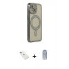 MARSİLYAN™- iPhone 14 Kılıf Zirve Doku Prime - Siyah Joko Magic 5D Cam + Diamond Kamera Lens - YL