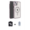 MARSİLYAN™- iPhone 14 Kılıf Zirve Doku Prime - Siyah Joko Magic 5D Cam + PVD Metal Kamera Lens - MI