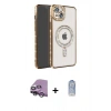 MARSİLYAN™- iPhone 14 Kılıf Zirve Doku Prime - Siyah Joko Magic 5D Cam + Raze Metal Kamera Lens - GS