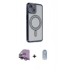 MARSİLYAN™- iPhone 14 Kılıf Zirve Doku Prime - Siyah Joko Magic 5D Cam + Raze Metal Kamera Lens - GS