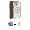 MARSİLYAN™- iPhone 14 Kılıf Zirve Doku Prime - Siyah Joko Magic 5D Cam + Raze Metal Kamera Lens - KI