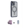 MARSİLYAN™- iPhone 14 Kılıf Zirve Doku Prime - Siyah Joko Magic 5D Cam + Raze Metal Kamera Lens - MR