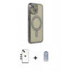 MARSİLYAN™- iPhone 14 Kılıf Zirve Doku Prime - Siyah Joko Magic 5D Cam + Shine Kamera Lens - YL