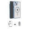 MARSİLYAN™- iPhone 14 Kılıf Zirve Doku Prime - Siyah Joko Magic 5D Cam + Shine Kamera Lens - YL
