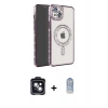 MARSİLYAN™- iPhone 14 Kılıf Zirve Doku Prime - Siyah Joko Magic 5D Cam + PVD Metal Kamera Lens - SH