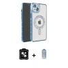 MARSİLYAN™- iPhone 14 Kılıf Zirve Doku Prime - Siyah Joko Magic 5D Cam + PVD Metal Kamera Lens - TU