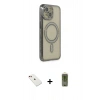 MARSİLYAN™- iPhone 14 Kılıf Zirve Doku Prime - Siyah Joko Magic 5D Hayalet Cam + Diamond Kamera Lens - KI