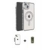 MARSİLYAN™- iPhone 14 Kılıf Zirve Doku Prime - Siyah Joko Magic 5D Hayalet Cam + Shine Kamera Lens - GD