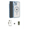 MARSİLYAN™- iPhone 14 Kılıf Zirve Doku Prime - Siyah Joko Magic 5D Hayalet Cam + Shine Kamera Lens - GD