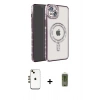 MARSİLYAN™- iPhone 14 Kılıf Zirve Doku Prime - Siyah Joko Magic 5D Hayalet Cam + Shine Kamera Lens - GD