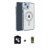 MARSİLYAN™- iPhone 14 Kılıf Zirve Doku Prime - Siyah Joko Magic 5D Hayalet Cam + PVD Metal Kamera Lens - GS