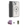 MARSİLYAN™- iPhone 14 Kılıf Zirve Doku Prime - Siyah Joko Magic 5D Hayalet Cam + Raze Metal Kamera Lens - KI