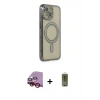 MARSİLYAN™- iPhone 14 Kılıf Zirve Doku Prime - Siyah Joko Magic 5D Hayalet Cam + Raze Metal Kamera Lens - KI