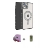 MARSİLYAN™- iPhone 14 Kılıf Zirve Doku Prime - Siyah Joko Magic 5D Hayalet Cam + Raze Metal Kamera Lens - KI