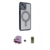 MARSİLYAN™- iPhone 14 Kılıf Zirve Doku Prime - Siyah Joko Magic 5D Hayalet Cam + Raze Metal Kamera Lens - KI