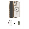 MARSİLYAN™- iPhone 14 Kılıf Zirve Doku Prime - Siyah Joko Magic 5D Hayalet Cam + Shine Kamera Lens - KI