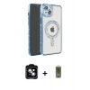 MARSİLYAN™- iPhone 14 Kılıf Zirve Doku Prime - Siyah Joko Magic 5D Hayalet Cam + PVD Metal Kamera Lens - MI