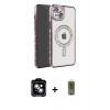 MARSİLYAN™- iPhone 14 Kılıf Zirve Doku Prime - Siyah Joko Magic 5D Hayalet Cam + PVD Metal Kamera Lens - MI