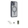 MARSİLYAN™- iPhone 14 Kılıf Zirve Doku Prime - Siyah Joko Magic 5D Hayalet Cam + Diamond Kamera Lens - YL