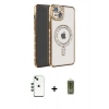 MARSİLYAN™- iPhone 14 Kılıf Zirve Doku Prime - Siyah Joko Magic 5D Hayalet Cam + Shine Kamera Lens - YL