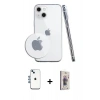 MARSİLYAN™- iPhone 14 Kılıf Zirve Doku - Siyah Bilvis 3D Cam Ekran Koruyucu + Shine Kamera Lens - MI