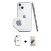 MARSİLYAN™- iPhone 14 Kılıf Zirve Doku - Siyah Bilvis 3D Mat Cam Ekran Koruyucu + Shine Kamera Lens - SH