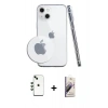 MARSİLYAN™- iPhone 14 Kılıf Zirve Doku - Siyah Bilvis 3D Mat Cam Ekran Koruyucu + Shine Kamera Lens - YL