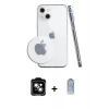 MARSİLYAN™- iPhone 14 Kılıf Zirve Doku - Siyah Joko Magic 5D Cam + PVD Metal Kamera Lens - TU