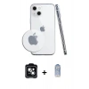 MARSİLYAN™- iPhone 14 Kılıf Zirve Doku - Siyah Joko Magic 5D Cam + PVD Metal Kamera Lens - YL